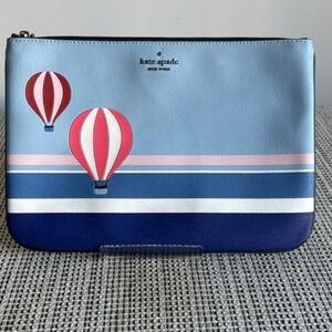 KATE SPADE " UP UP AND AWAY: HOT AIR BALLOON Zip Case